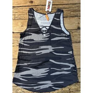Feiersi Women Sz S Grey Camo Tank NWT